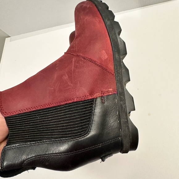 Sorel Joan of Arctic Wedge II Leather Wine Boots Size 8.5 - Picture 8 of 15
